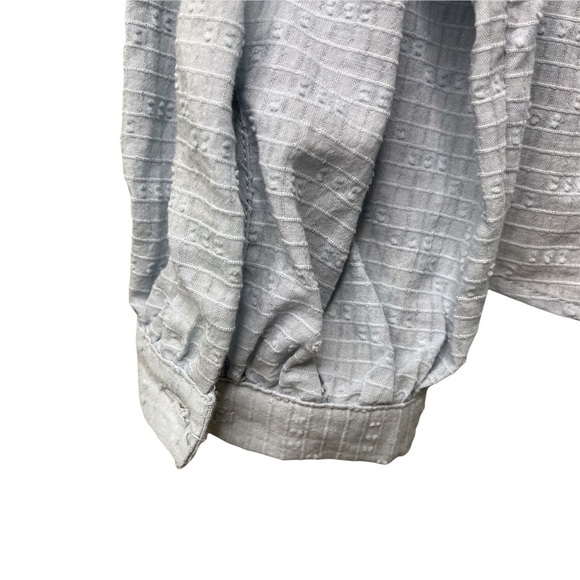 Zara Swiss Dot Blouse Long Sleeve Light Blue Size Large 8574 025 406 - Picture 10 of 10